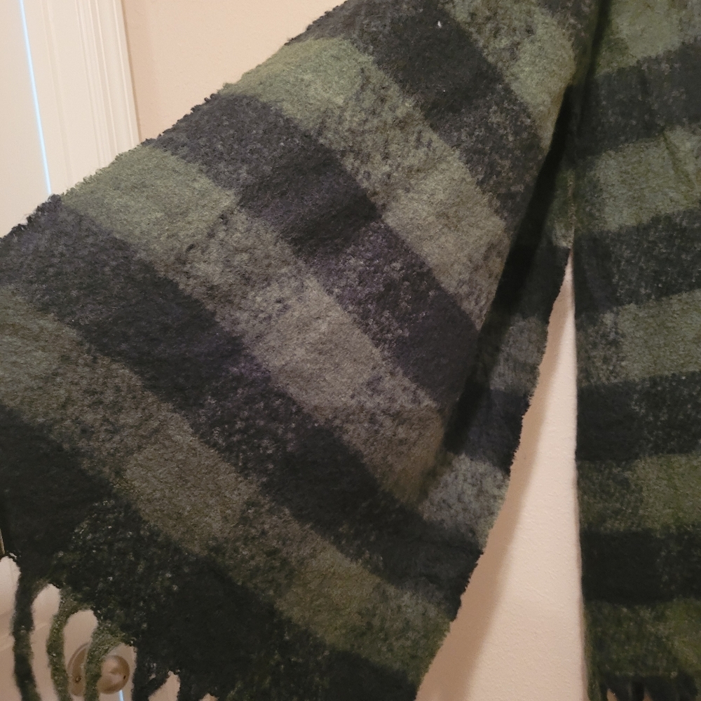 Green and black INC scarf